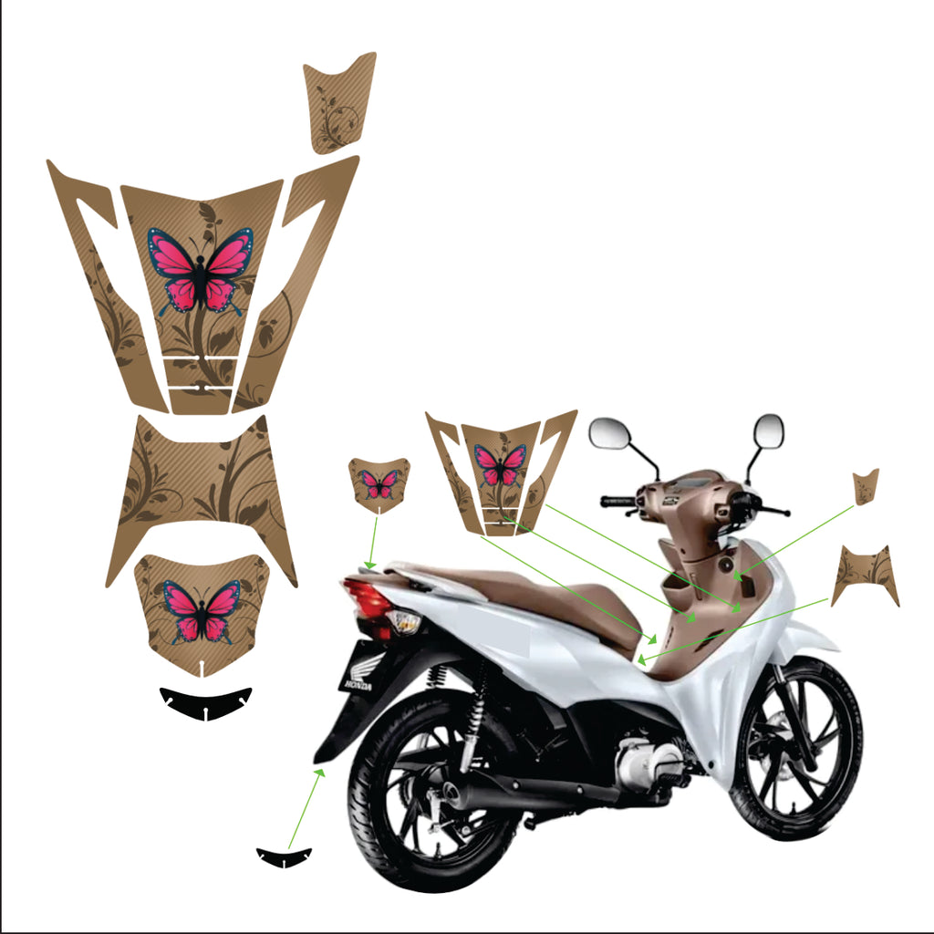 ADESIVO PROTETOR DA BIZ 2025 - BORB. BEGE ESCURO FOSCO - PA