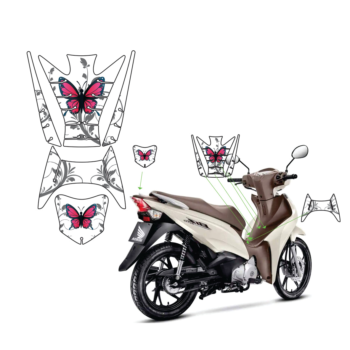 ADESIVO PROT. DA BIZ 2018 À 2024 - BORB. BRANCO FOSCO - PA