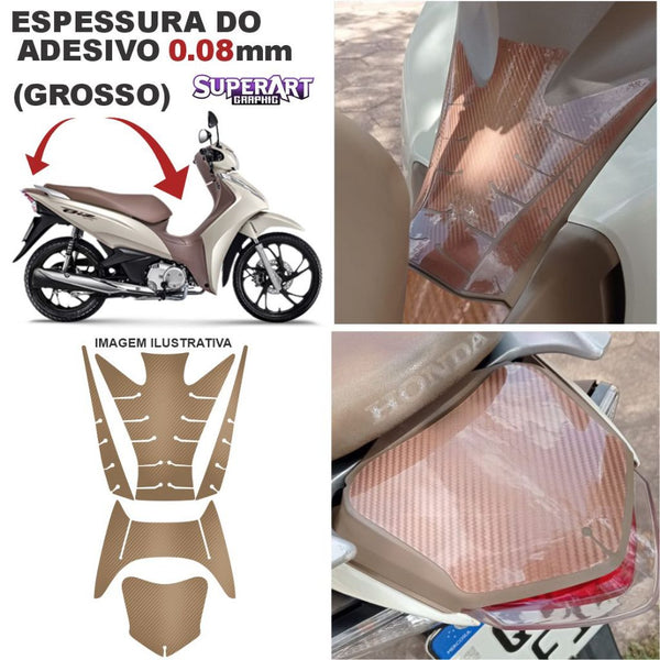 PROTETOR BIZ 2018-2024 / COMPATÍVEL COM AVELLOZ AZ1 2022-2025, SHINERAY RAY50 2022-2024, SHINERAY RIO2025 | FIBRA BEGE