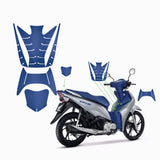 ADESIVO PROTETOR DA BIZ 2018 À 2024 - FIBRA AZUL FOSCO - PA