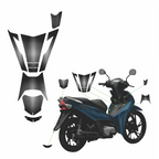 ADESIVO PROTETOR DA BIZ 2025 - FIBRA PRETO FOSCO - PA