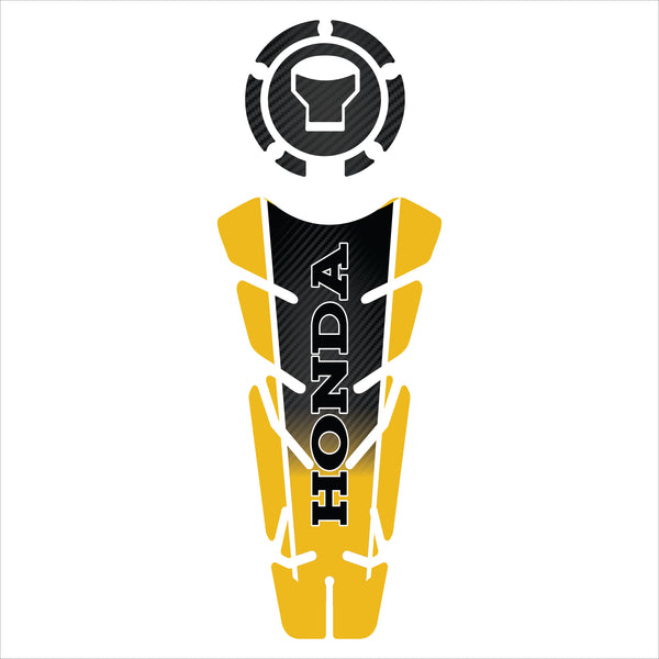 ADESIVO PROTETOR DE TANQUE 160 - HONDA FIBRA AMARELO - (LEIAM A DESCRIÇÃO)
