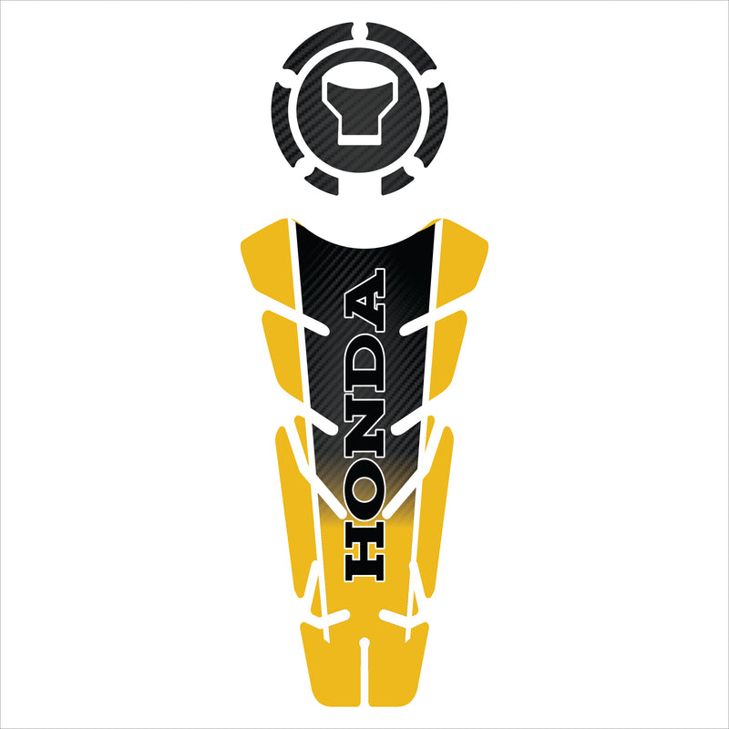 ADESIVO PROTETOR DE TANQUE 160 - HONDA FIBRA AMARELO - (LEIAM A DESCRIÇÃO)