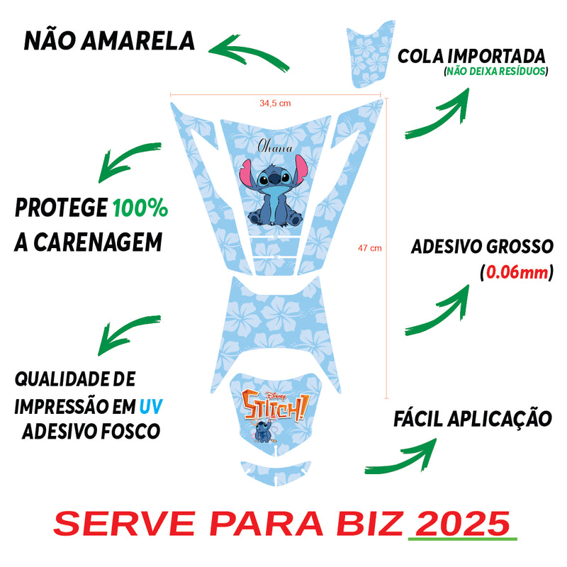 ADESIVO PROTETOR DA BIZ STITCH! - 2025 (LEIAM A DESCRIÇÃO)