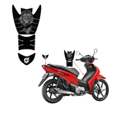 ADESIVO PROTETOR DA BIZ 2011 À 2017 - LEÃO FÉ FOSCO - PA