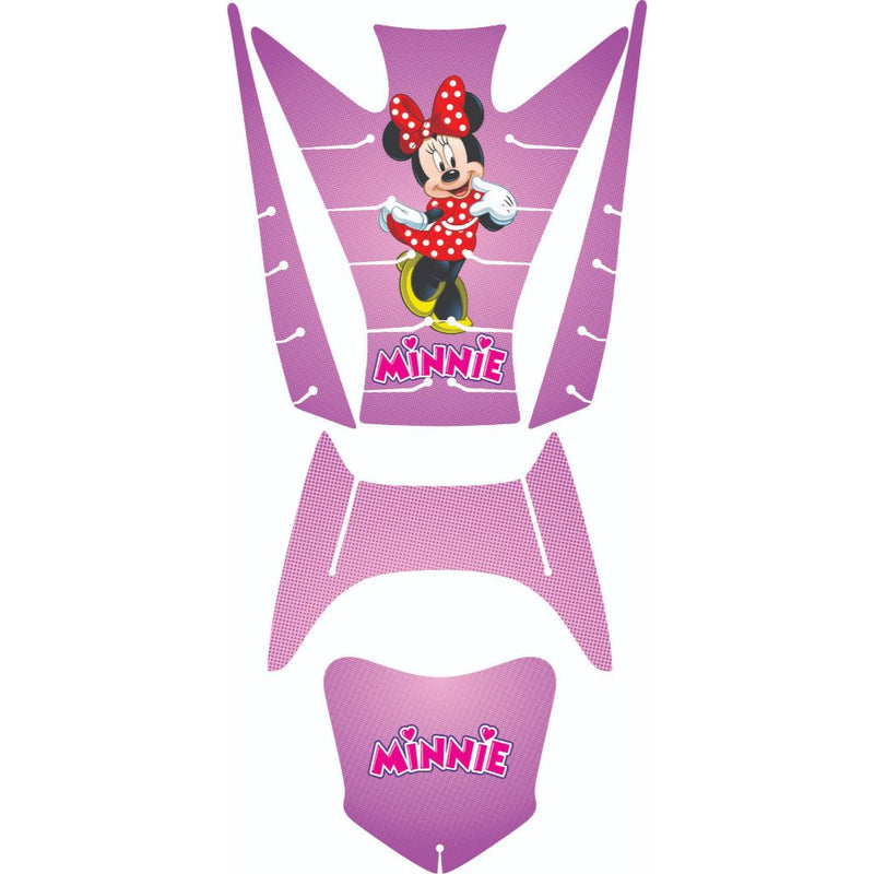 ADESIVO PROTETOR DA BIZ  COMPLETO MINNIE ROXO - 2018 A 2024 (LEIAM A DESCRIÇÃO)