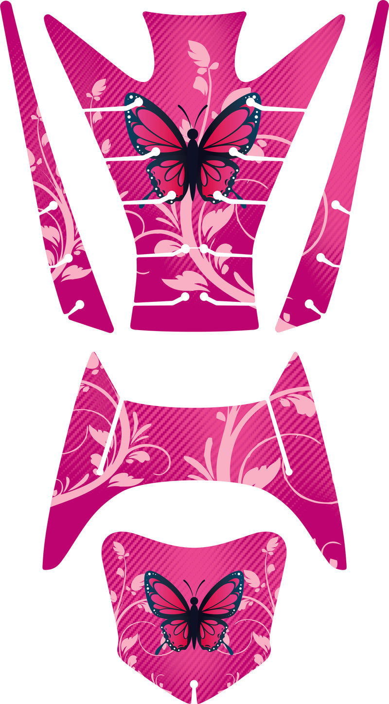 ADESIVO PROTETOR DA BIZ BORBOLETA ROSA PINK - 2024 FOSCO