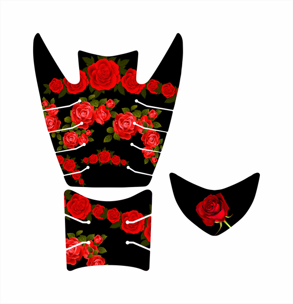 ADESIVO PROTETOR DA BIZ COMPLETO FLOR ROSA - 2011 A 2017