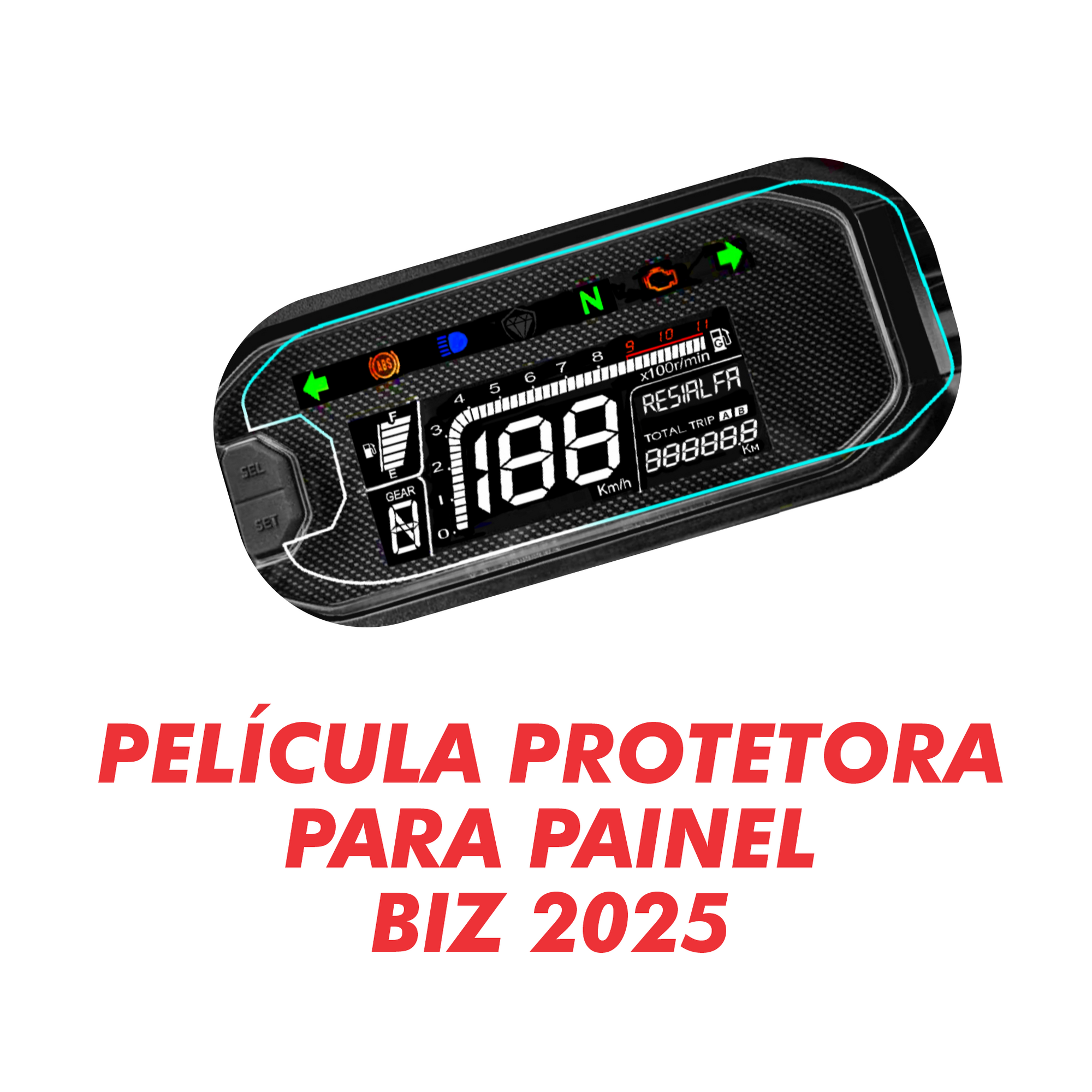KIT ADESIVO PROTETOR DA BIZ PERSONALIZADO + PELÍCULA DO PAINEL - 2025/2026