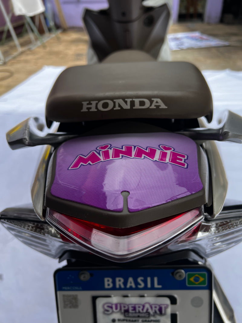 ADESIVO PROTETOR DA BIZ  COMPLETO MINNIE ROXO - 2018 A 2024 (LEIAM A DESCRIÇÃO)