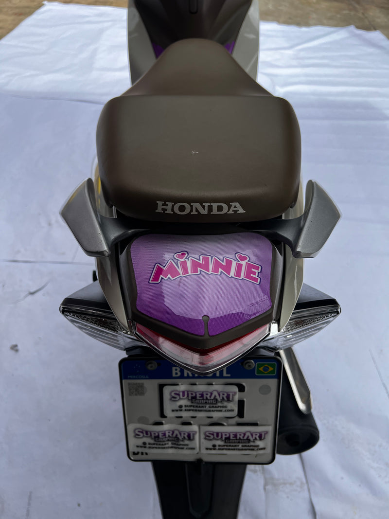 ADESIVO PROTETOR DA BIZ  COMPLETO MINNIE ROXO - 2018 A 2024 (LEIAM A DESCRIÇÃO)