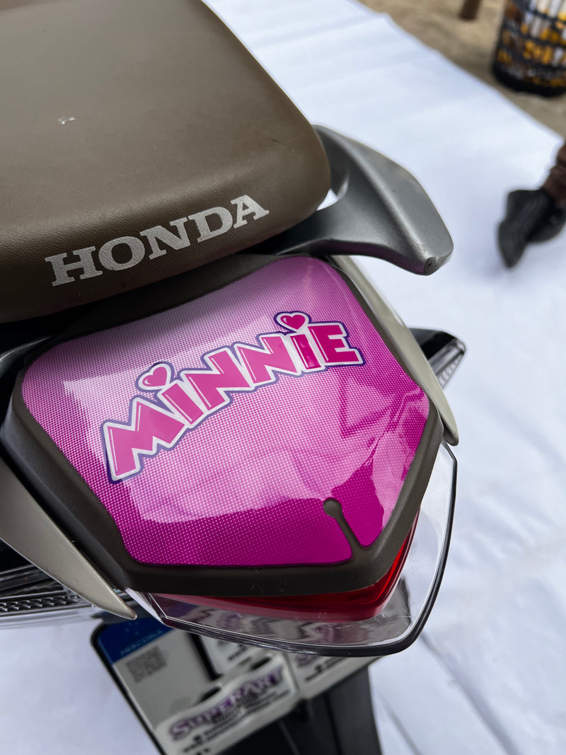 ADESIVO PROTETOR DA BIZ  COMPLETO MINNIE ROSA - 2018 A 2024 (LEIAM A DESCRIÇÃO)