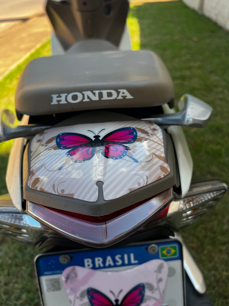 ADESIVO PROTETOR DA BIZ  COMPLETO BORBOLETA BEGE - 2018 A 2024