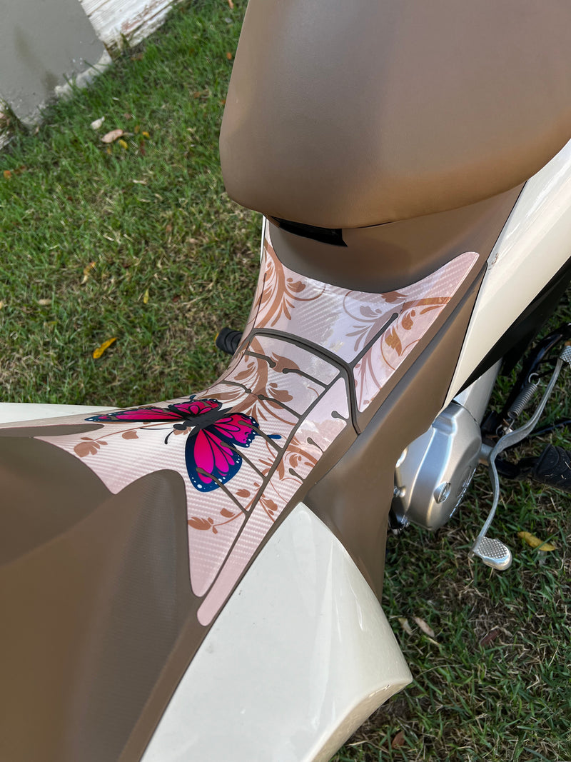 ADESIVO PROTETOR DA BIZ  COMPLETO BORBOLETA BEGE - 2018 A 2024