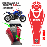 ADESIVO TANQUE DA FAZER 250 GROSSO PROTETOR - FAZER 250 VERMELHO -(LEIAM A DESCRIÇÃO)