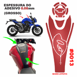 ADESIVO TANQUE DA FAZER 250 GROSSO PROTETOR - FIBRA VERMELHO SANTA -(LEIAM A DESCRIÇÃO)