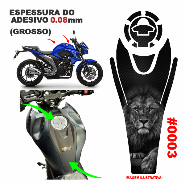 ADESIVO TANQUE DA FAZER 250 GROSSO PROTETOR - LEÃO PRETO -(LEIAM A DESCRIÇÃO)