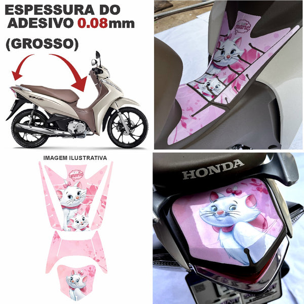 ADESIVO PROTETOR DA BIZ  COMPLETO GATA MARIE - 2018 A 2024 (LEIAM A DESCRIÇÃO)