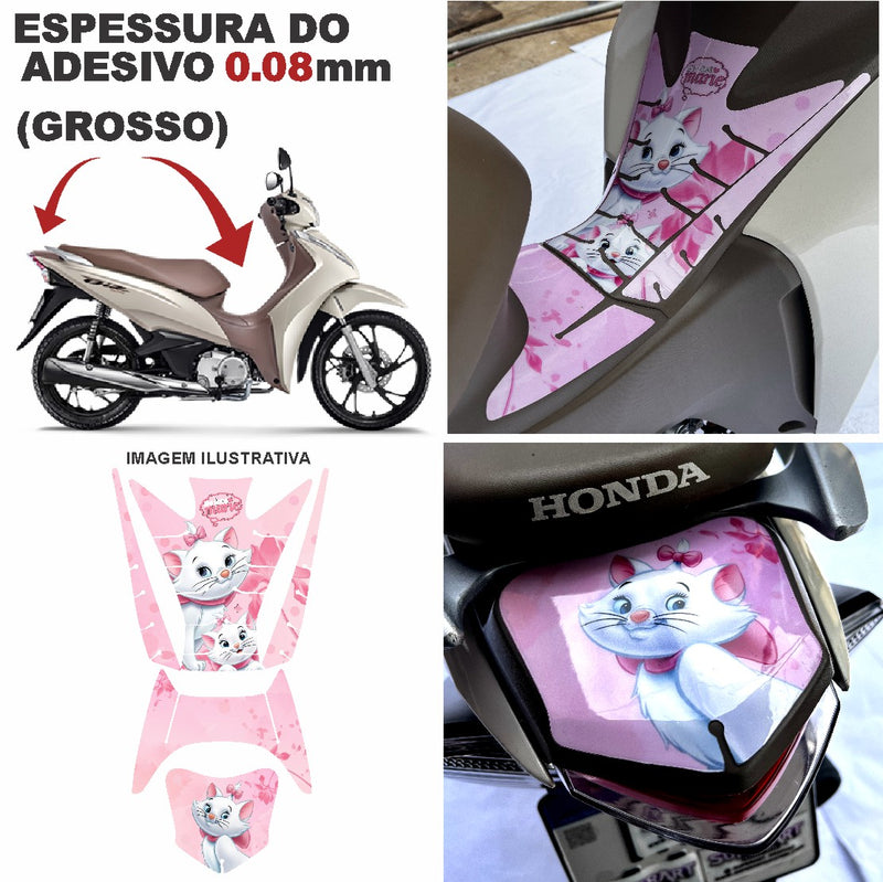 ADESIVO PROTETOR DA BIZ  COMPLETO GATA MARIE - 2018 A 2024 (LEIAM A DESCRIÇÃO)