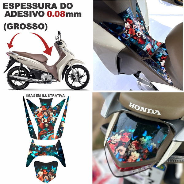 PROTETOR BIZ 2018-2024 / COMPATÍVEL COM AVELLOZ AZ1 2022-2025, SHINERAY RAY50 2022-2024, SHINERAY RIO2025 | BAIANA FLOR