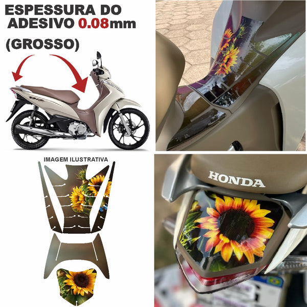 ADESIVO PROTETOR DA BIZ COMPLETO GIRASSOL - 2018 A 2024 (LEIAM A DESCRIÇÃO)