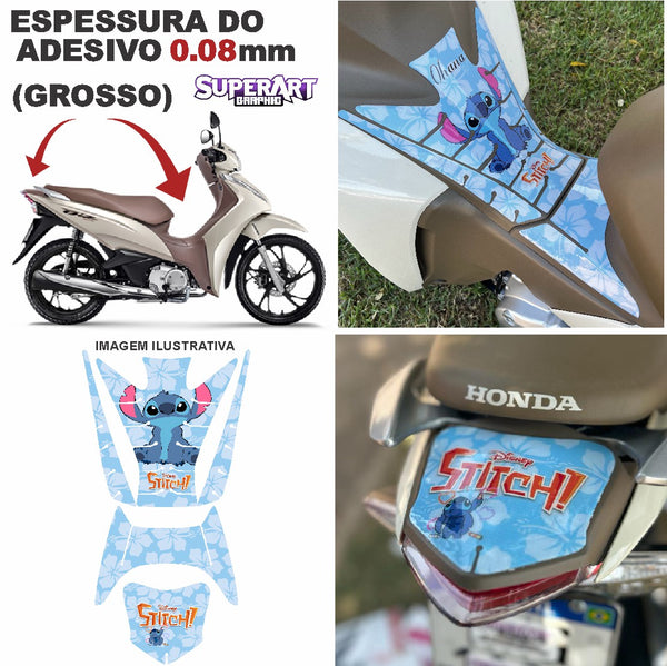 ADESIVO PROTETOR DA BIZ COMPLETO STITCH! - 2018 A 2024 (LEIAM A DESCRIÇÃO)