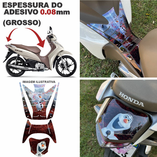 ADESIVO PROTETOR DA BIZ COMPLETO OLAF - 2018 A 2024 (LEIAM A DESCRIÇÃO)