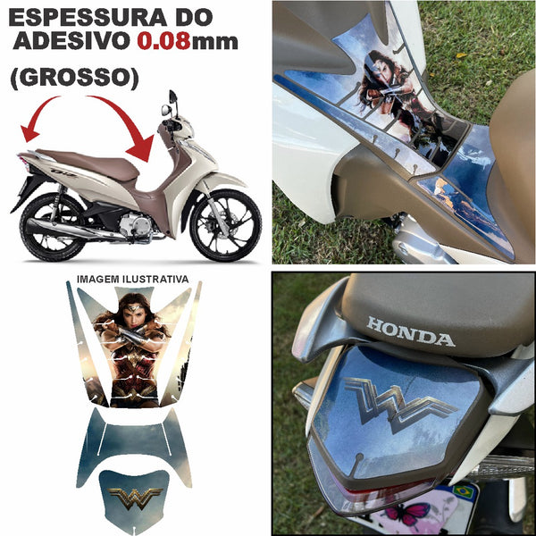 ADESIVO PROTETOR DA BIZ  COMPLETO MULHER MARAVILHA - 2018 A 2024 (LEIAM A DESCRIÇÃO)