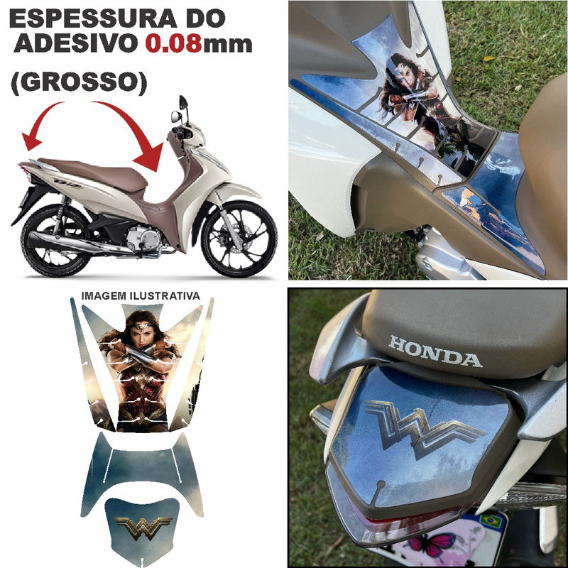 ADESIVO PROTETOR DA BIZ  COMPLETO MULHER MARAVILHA - 2018 A 2024 (LEIAM A DESCRIÇÃO)