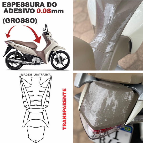 ADESIVO PROTETOR DA BIZ COMPLETO TRANSPARENTE - 2018 A 2024 (LEIAM A DESCRIÇÃO)