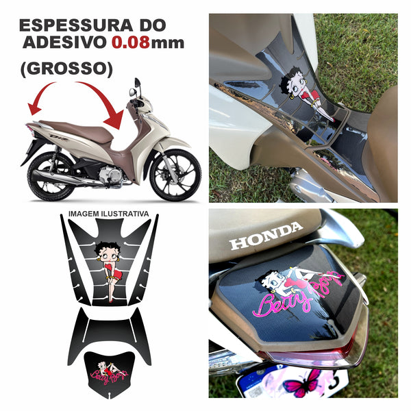 PROTETOR BIZ 2018-2024 / COMPATÍVEL COM AVELLOZ AZ1 2022-2025, SHINERAY RAY50 2022-2024, SHINERAY RIO2025 | BETTY BOOP