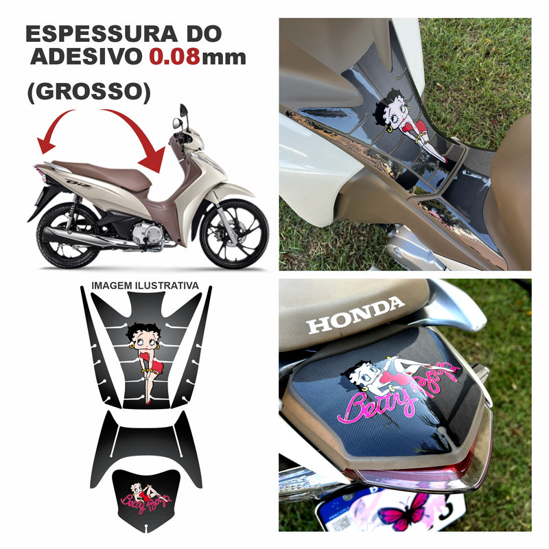 PROTETOR BIZ 2018-2024 / COMPATÍVEL COM AVELLOZ AZ1 2022-2025, SHINERAY RAY50 2022-2024, SHINERAY RIO2025 | BETTY BOOP