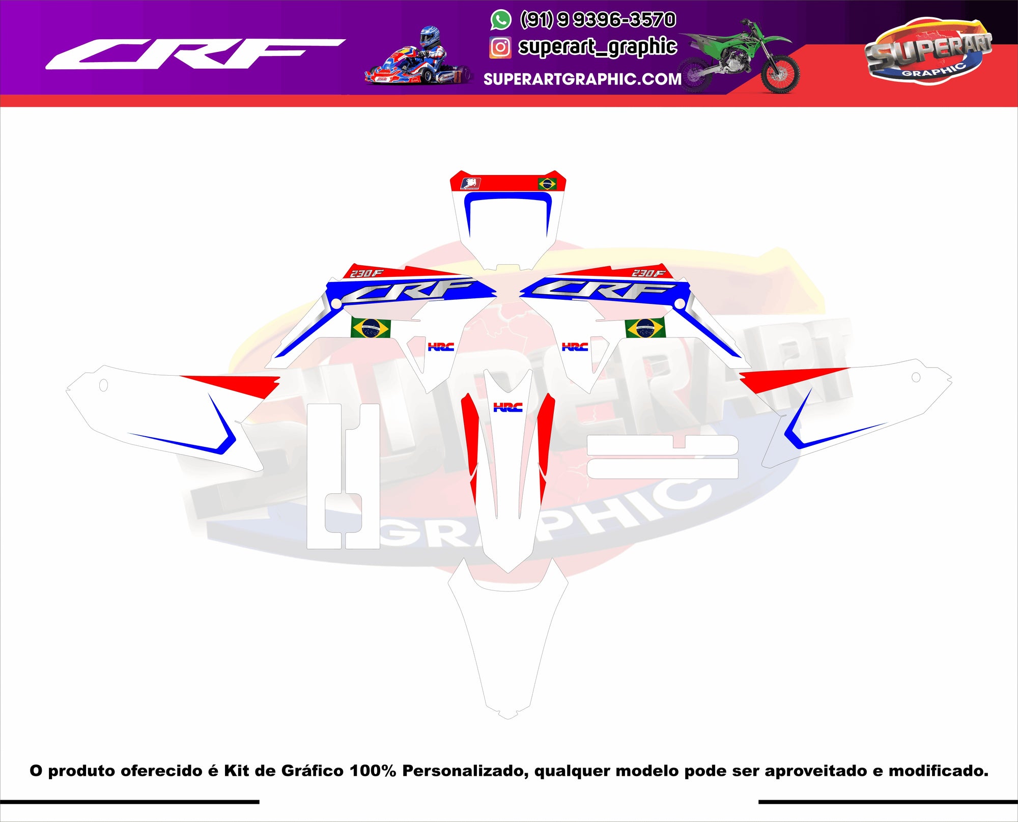 KIT GRÁFICO DE MOTOCROSS CRF250F