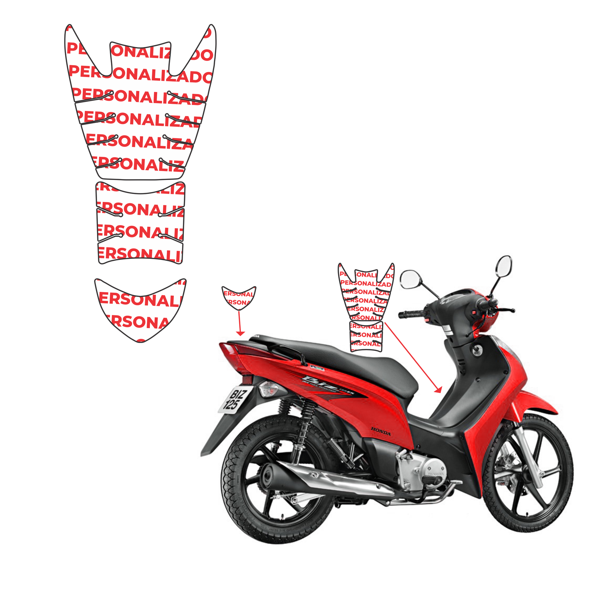 ADESIVO PROTETOR DA BIZ 2011-2017 PERSONALIZADO