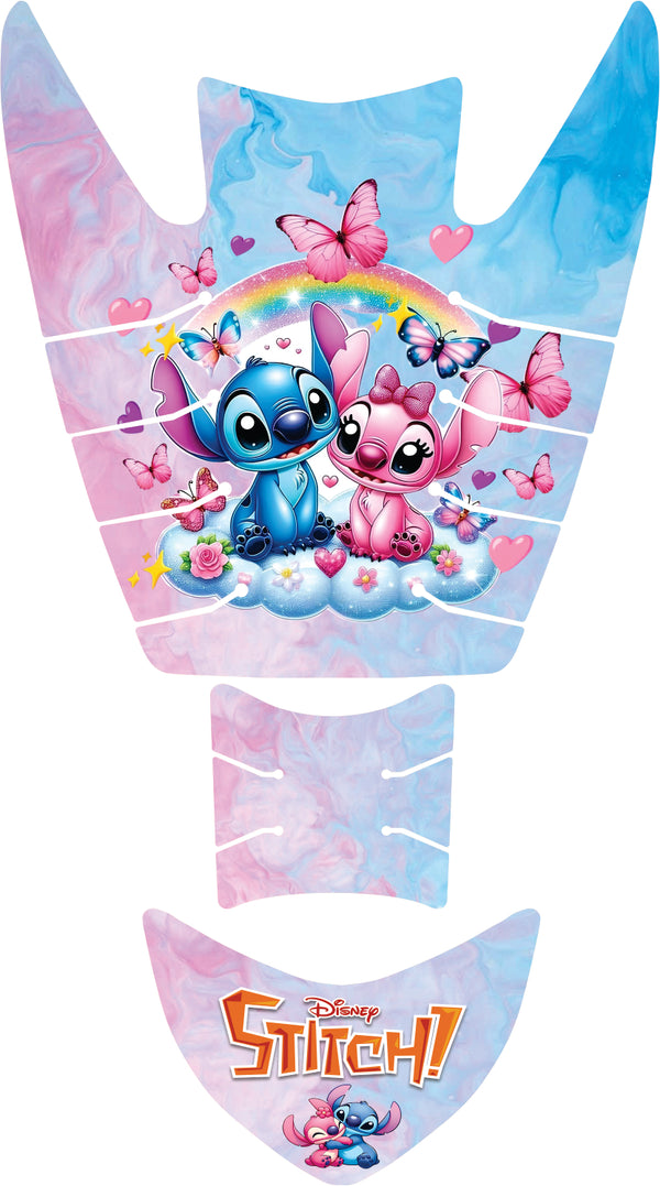 ADESIVO PROTETOR DA BIZ COMPLETO STITCH ROSA 2011 A 2017