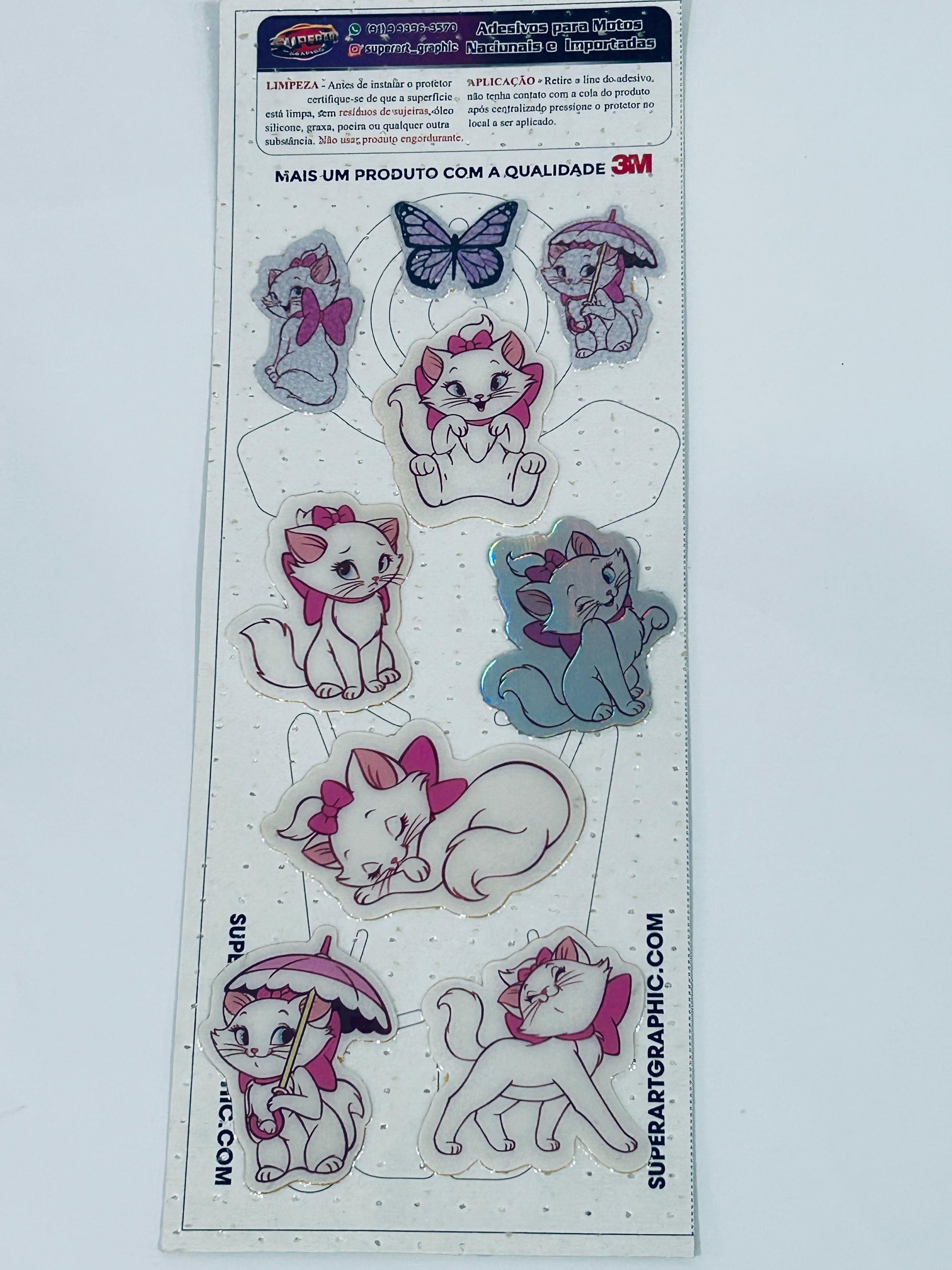 CARTELA DE ADESIVOS GATA MARIE