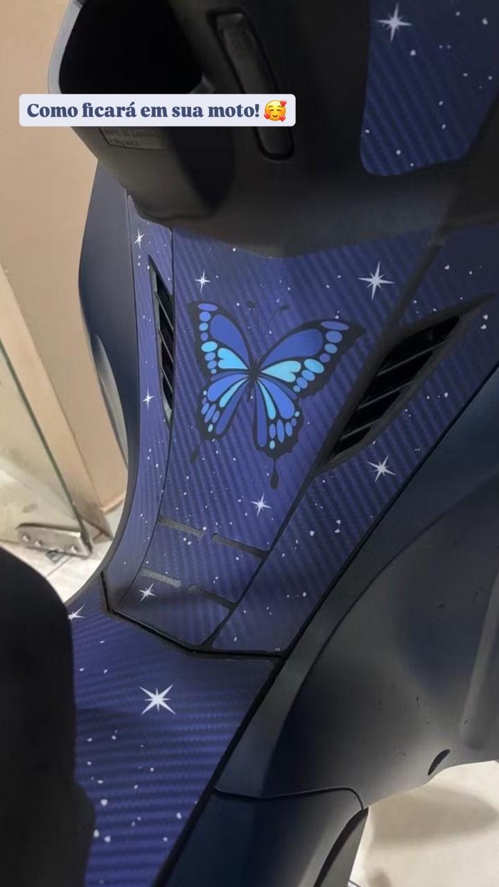ADESIVO PROTETOR DA BIZ BORBOLETA AZUL - 2025 (LEIAM A DESCRIÇÃO)
