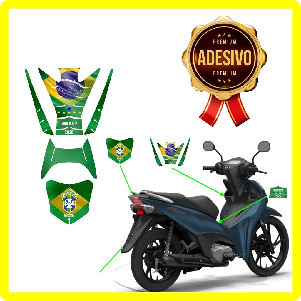KIT ADESIVO PROTETOR PREMIUM BIZ 2018 - COPA DO MUNDO