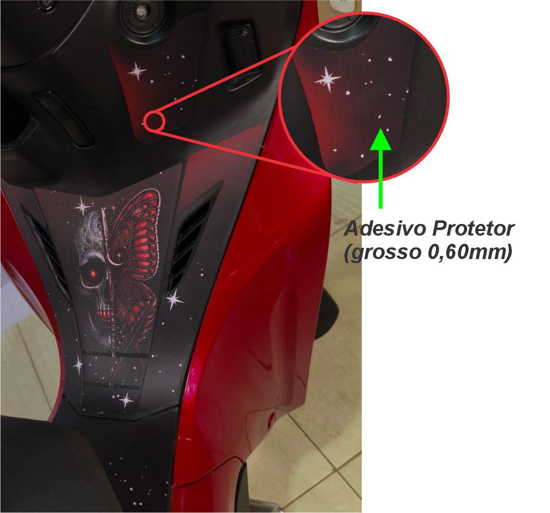 Kit Adesivo Protetor Grosso Fosco - Honda Biz 125 2026/2027 - KVRA RED