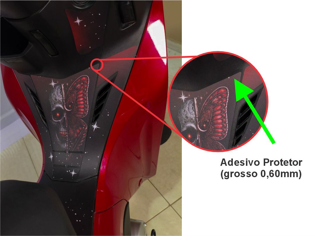 Kit Adesivo Protetor Grosso Fosco - Honda Biz 125 2026/2027 - KVRA RED