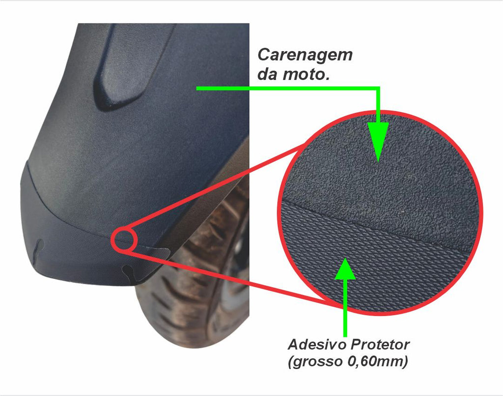 Kit Adesivo Protetor Grosso Fosco - Honda Biz 125 2026/2027 - KVRA RED